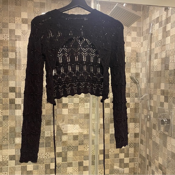 Zara crochet cropped top with lace_ brand new with tag - Picture 7 of 7